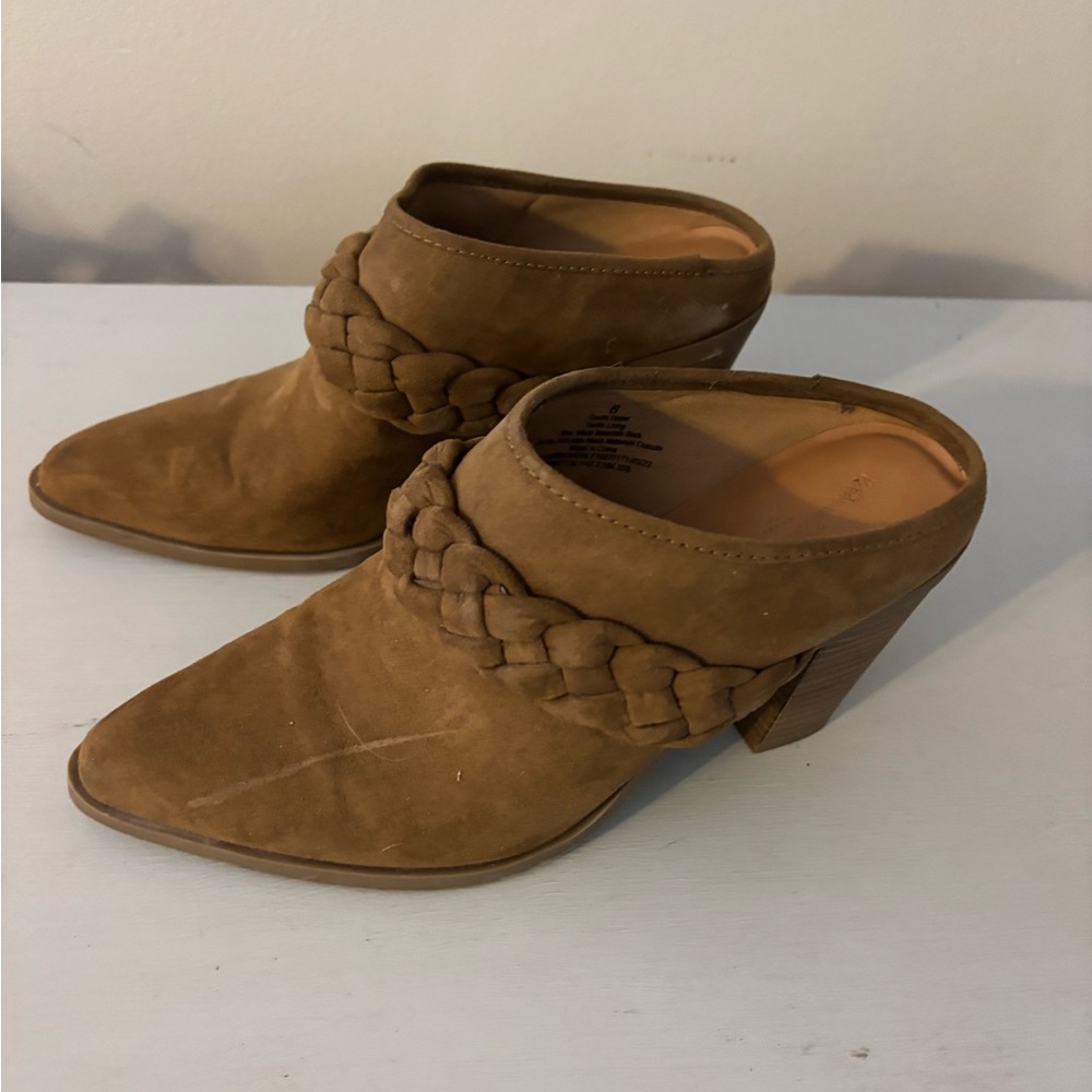 Women's Tan Braided Mules